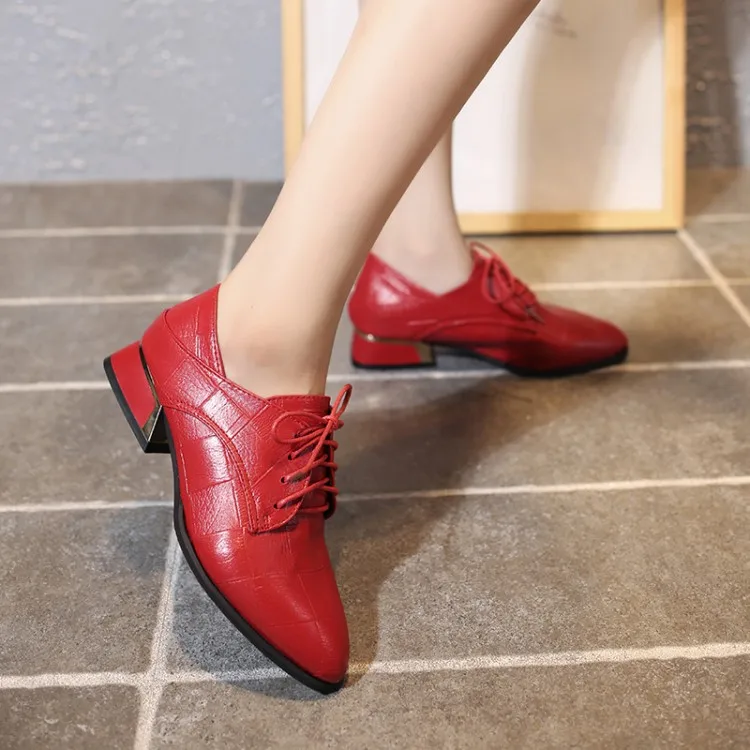 red bottom ladies shoes lolita valentine shoes pump women low heel shoe ...