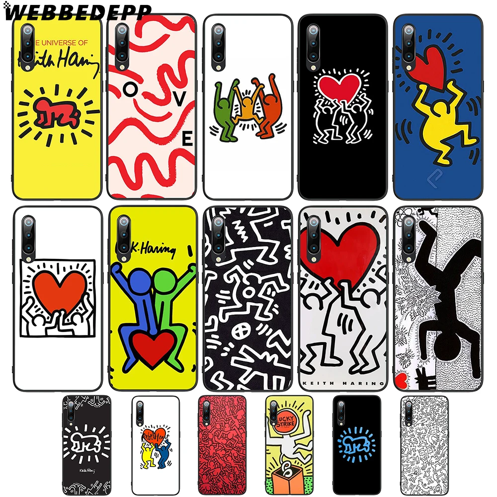 WEBBEDEPP Keith Haring Soft TPU Case Cover for Xiaomi Redmi GO Note 4 4X 5 6 pro 5A Prime 7 Pro | Мобильные телефоны и