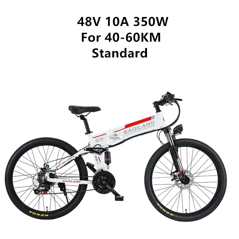 Top X-front 48V 350W 10 12.8A Lithium Battery Mountain Electric Bike 27 Speed moto Electric Bicycle downhill 26 inch Foldable ebike 3