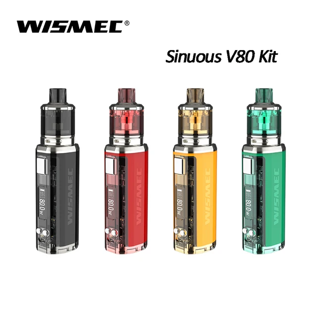 100% Оригинальные Wismec извилистые V80 Amor NSE комплект извилистые V80 поле MOD 3 мл Amor NSE бак жидкостью Vape Создано 18650 Батарея