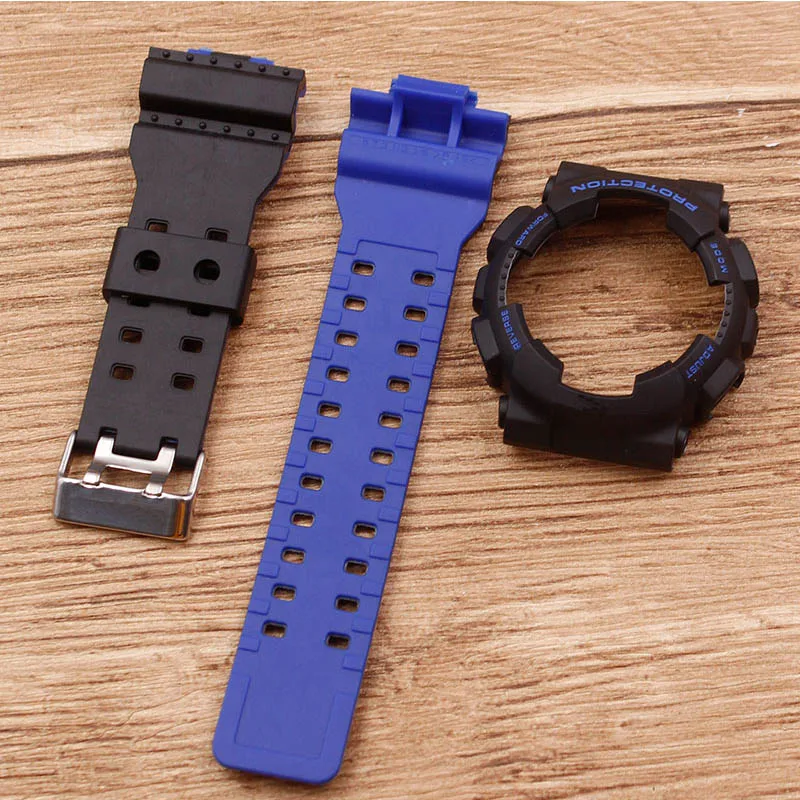 a16 Аксессуары для часов Casio GSHOCK GA-110 GA-100 GBA400 700 двухцветный разноцветный ремешок для мужчин и женщин - Цвет ремешка: a16