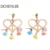 DCHENLER 2018 Grandes Brincos Borla Gota de Resina coração Marca De Cristal Brinco Grande Longo Brinco bohemian Oorbellen voor vrouwen neefu