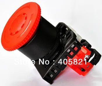 

1NC mushroom red head emergency stop push button switch AR22V2R-01 mounting hole 22mm