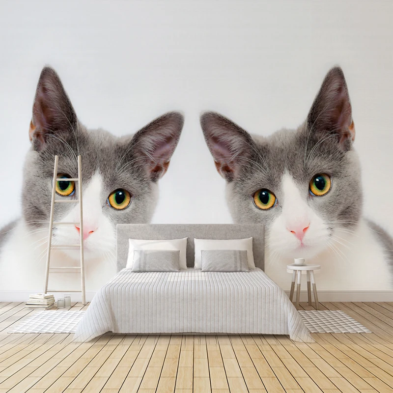 

Custom Photo Wallpaper Fresco Nordic Minimalism Kitty Children Room Mural Living Room Decor Wall Covering 3D Papel De Parede