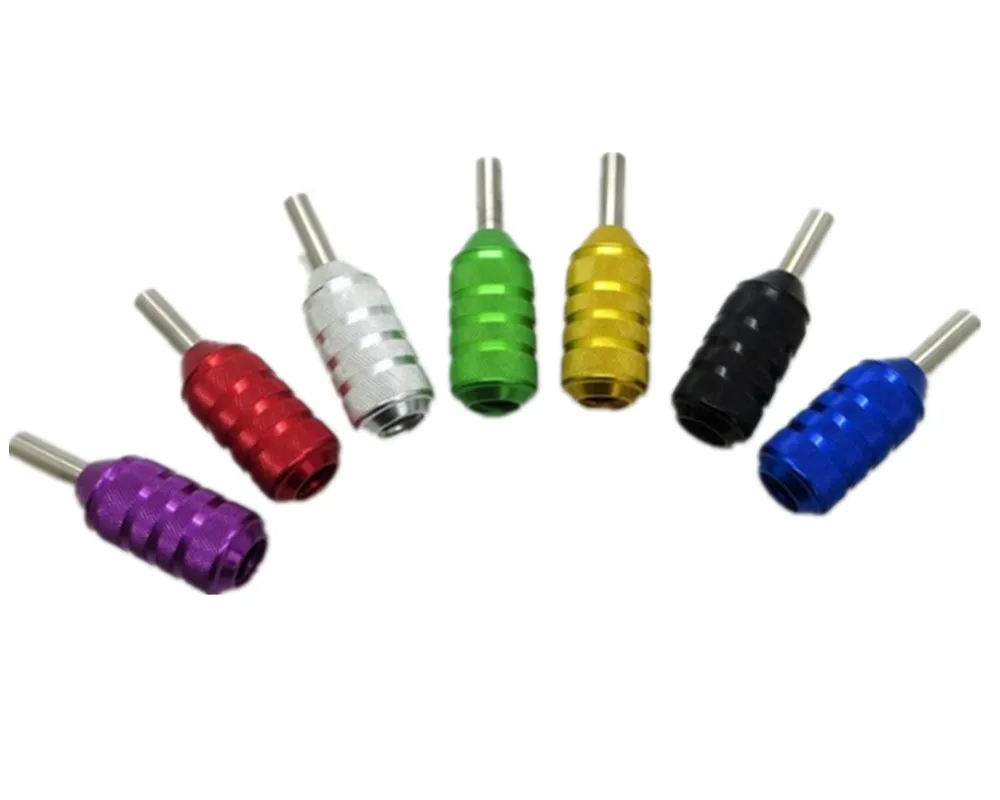 

7 Color Professional Silver Aluminium Alloy Cartridge Tattoo Grip For Needle Cartridges Supply (Not included cartridges)