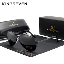 Kingseven - lunettes de soleil HD, hommes, lunettes de soleil pour hommes polarisées en haute définition avec monture en alliage d'aviation, tout nouveau design et protection UV400, 2019