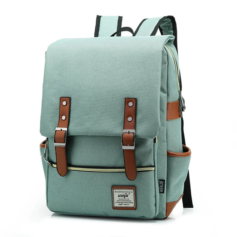 Buy Vintage Solid Women Backpack Large Men Canvas