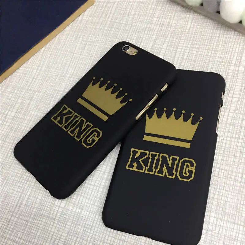 Чехлы для телефонов с матовым рисунком King queen Apple iPhone 7 Plus Роскошные жесткие ПК Funda 8