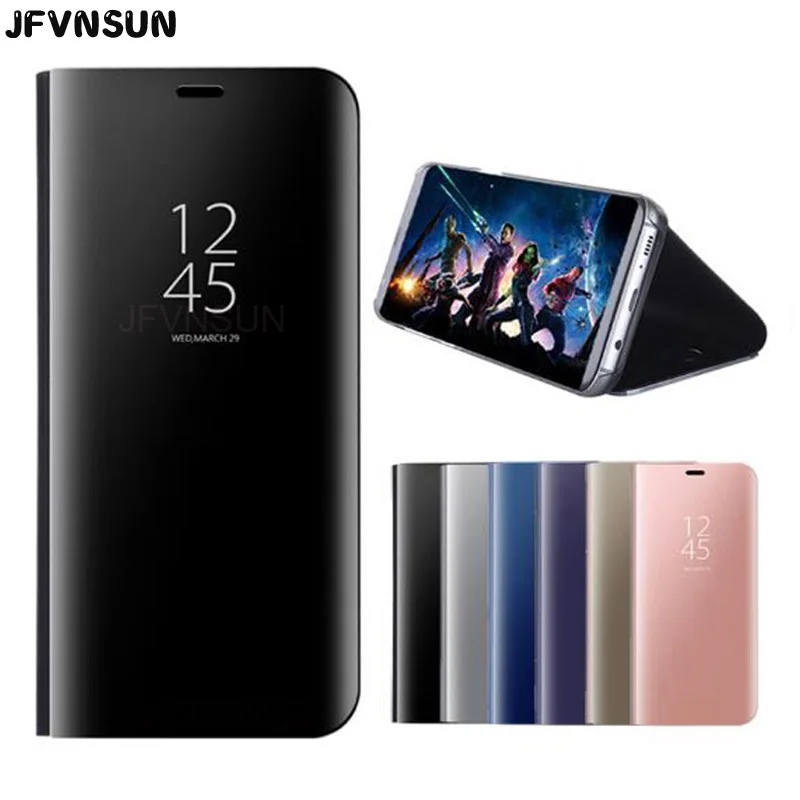 Для Samsung Примечание 5 чехол зеркало Smart View Окно флип для Galaxy Note Cover Новый Зеркало