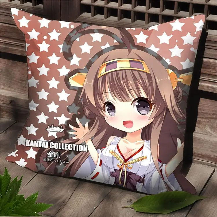 New Japanese Dakimakura Kongou Kantai Collection Anime Square Pillow Case SPC8 | Дом и сад