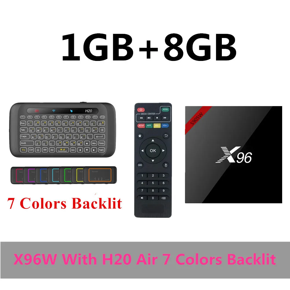 2019X96 Мини ТВ приставка на базе Android BOX X96mini Android 7,1 Smart tv Box 2 Гб 16 Гб Amlogic S905W четырехъядерный 2,4 ГГц WiFi телеприставка 1GB8GB - Color: 8G And H20 Air