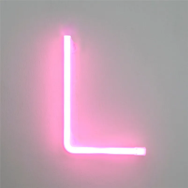 LED Letter Night Lights Plastic Light Up Letters Standing Hanging Warm Pink Light Home Decor Luces Led Decoracion 40JUL2225