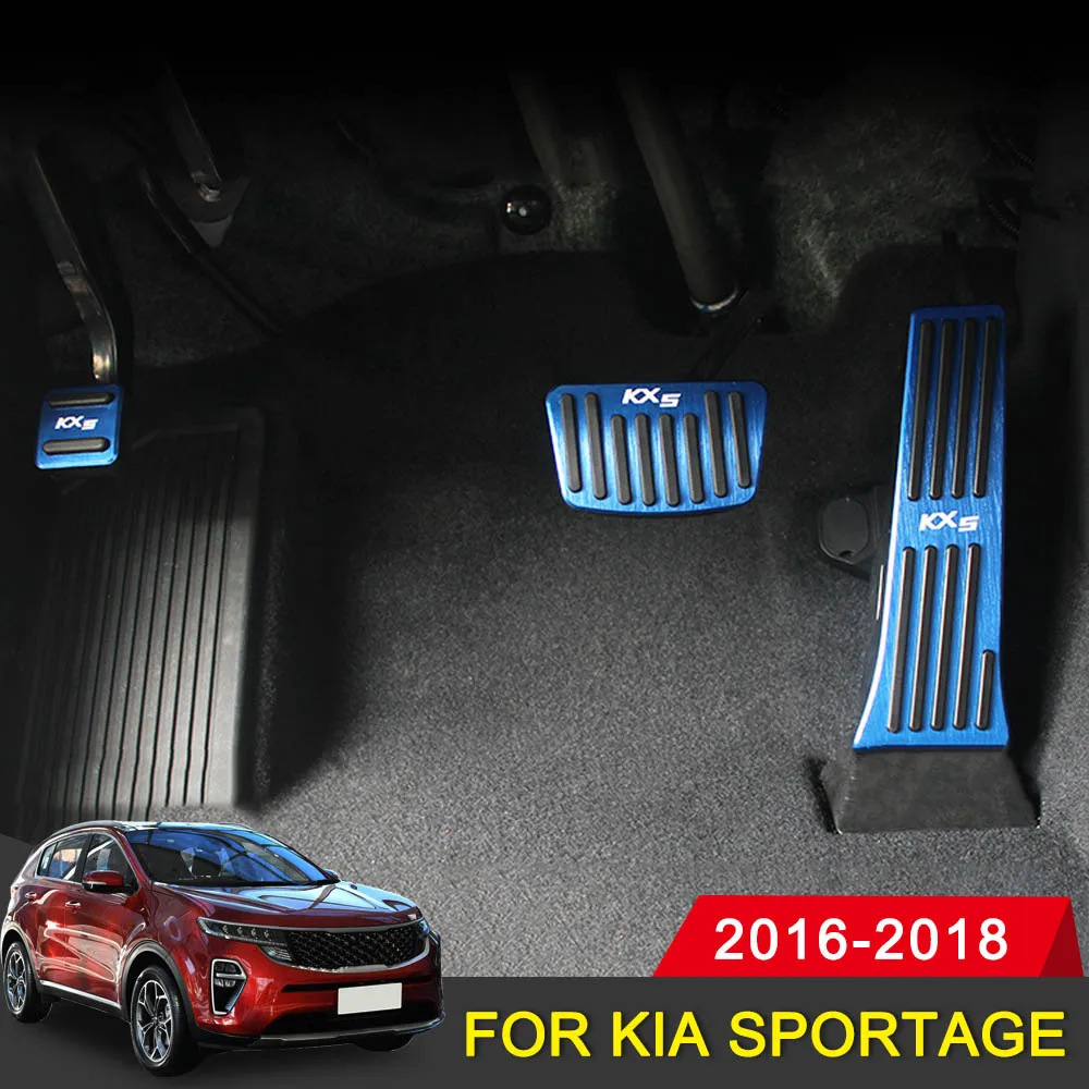 

For Kia Sportage 2016 2017 2018 Non-Drilling Car Accelerator Gas Brake Pedal Plate Pads Non-slip Cover Case LHD AT Accessories