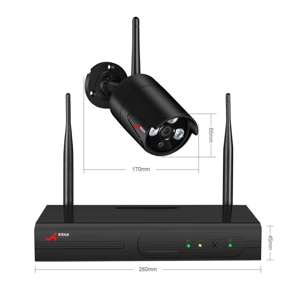 ANRAN 4CH wifi 5MP NVR комплект HD H.265 P2P камера безопасности системы 4 шт. 5MP Крытый Открытый Всепогодный ИК ночного видеонаблюдения камера системы