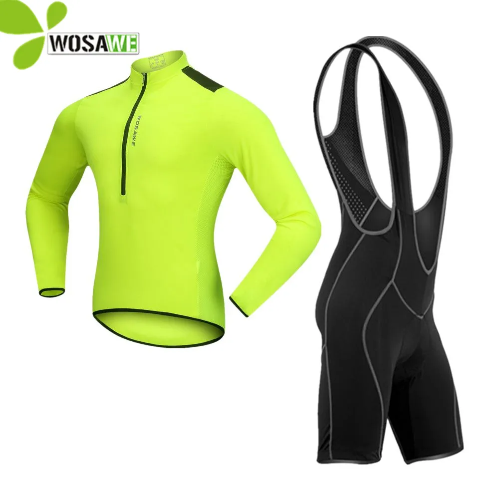 WOSAWE Tight Cycling Sets Shirt Bib Shorts Uniform Quick Dry Bike Bicycle Jerseys Clothes Cycle Wear Kit Downhill MTB Clothing WOSAWE Tight Cycling Sets Shirt Bib Shorts Uniform Quick Dry Bike Bicycle Jerseys Clothes Cycle Wear Kit Downhill MTB Clothing