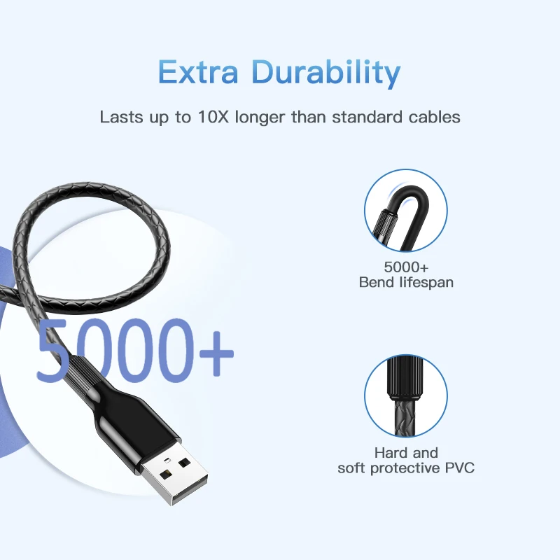 Suntaiho микро USB кабель 3.0A нейлоновый быстрой зарядки для передачи данных Samsung Xiaomi