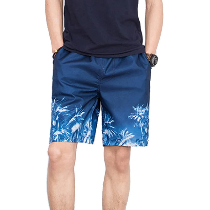 Тан Лето 2019 шорты Для мужчин модные с принтом, быстро сохнет Для мужчин s Пляжные шорты Причинно шнурок Фитнес мужские пляжные шорты плюс
