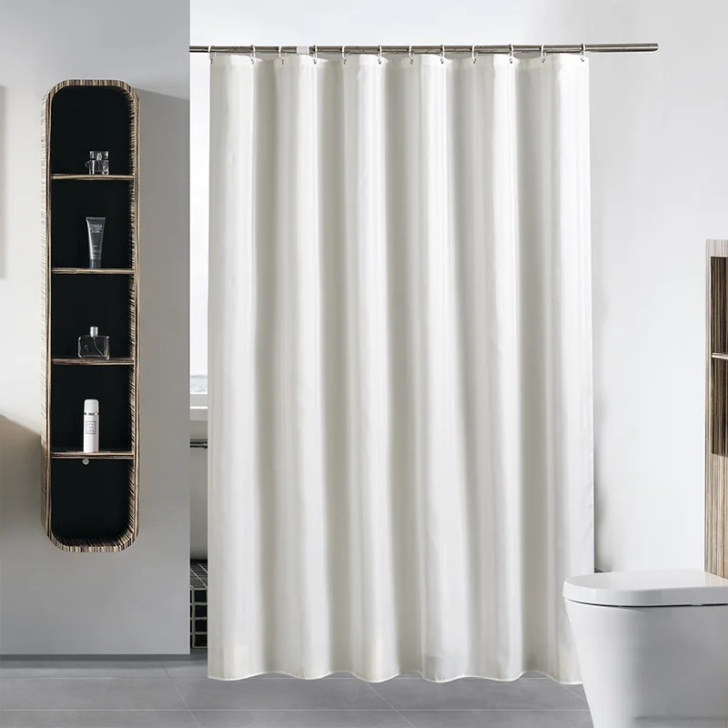 Beige Thickening Polyester Bathroom Curtain Waterproof Shower Curtain