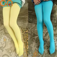 Girls Ballet Dance Pantyhose Children A Thin Section Fashion Velvet Tights Baby Solid Black White Stockings For 0-15Y Kids CN 3