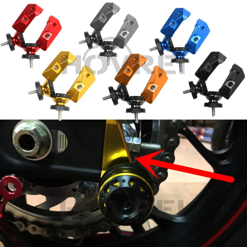 1 Pair new CNC aluminum Motorcycle chain regulator rear Fork Adjusters spike For YAMAHA YZF-R3 15-16 | Автомобили и мотоциклы