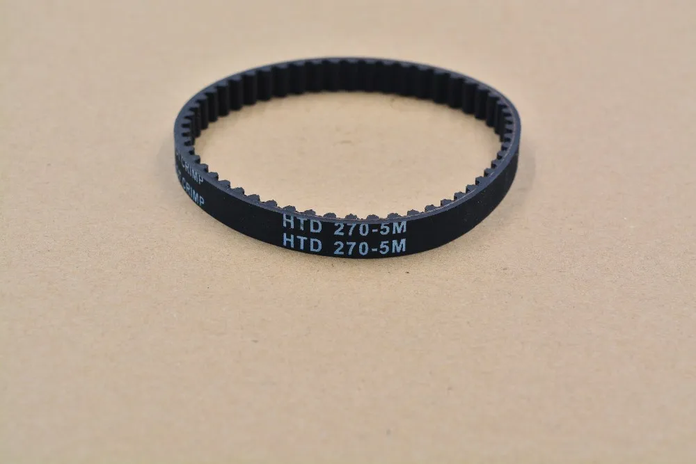 

3d printer belt closed loop rubber HTD 5M timing belt 54 teeth 270mm length 15mm width HTD 270-5M-15 1pcs