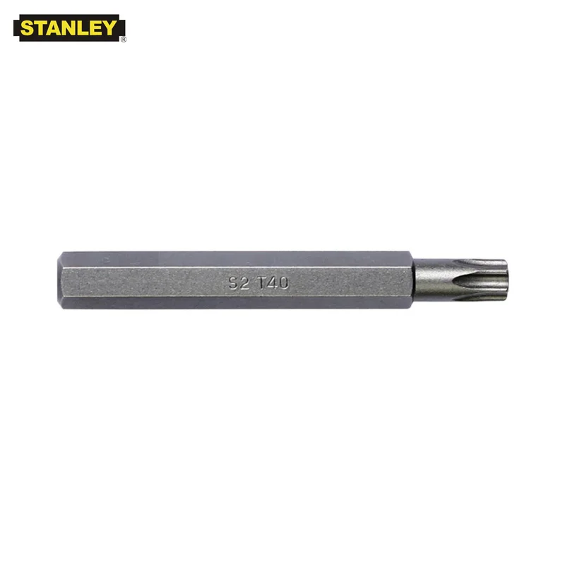 

Stanley 4 piece 5/16 inch 8mm drive 70mm long hex shank precision torx bit T55 impact screw driver star bits 70L S2 alloy steel