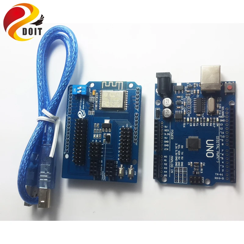 Беспроводной Wi-Fi щит для Arduino UNO R3 + ESP8266 контроллер ДУ робота CH340G MEGA328P | Игрушки и