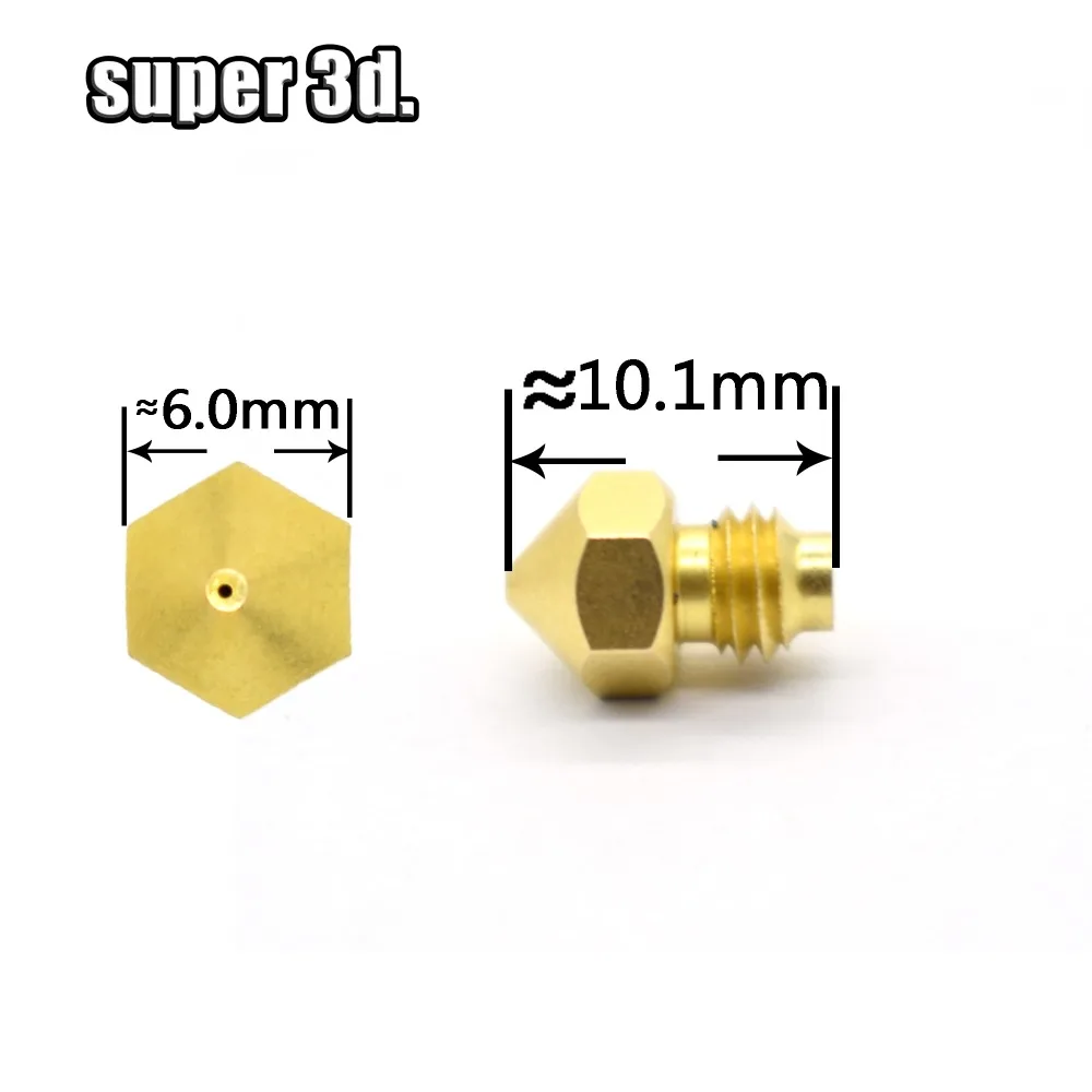 3D Printer Cyclops Nozzle M5 Threaded Screw 0.4mm 1.75mm