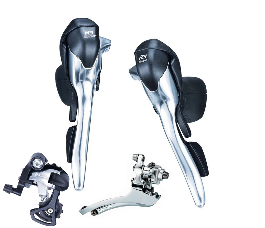 

microSHIFT 9 Speed SB-R492 (2X9) SB-R493 (3X9) Double Trip +FD-R52F Front +RD-R42S Rear Derailleur Group Compatible for Shimano
