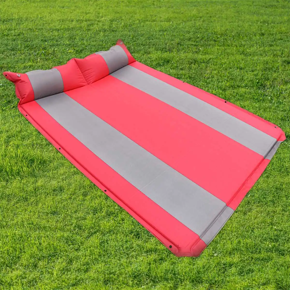 في الهواء الطلق نفخ التخييم حصيرة مع وسادة تضخيم الذات خيمة حصيرة Joinable وسادة النوم مزدوجة 2 شخص وسادة فراش (مرتبة) السرير