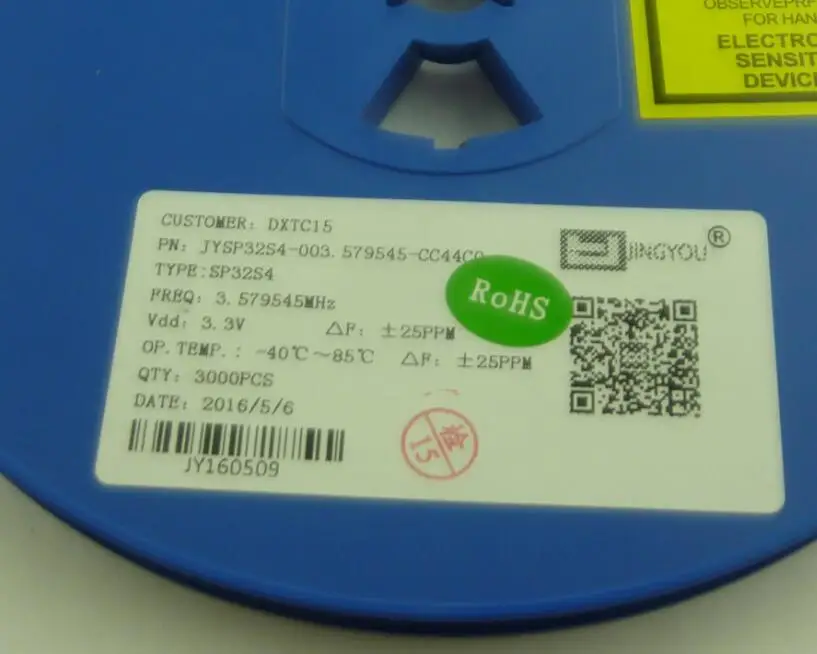 10 шт. SMD 3225 активный кварцевый генератор OSC 3,579545 МГц 3,579545 м 3,2*2,5 3,3 V 25PPM