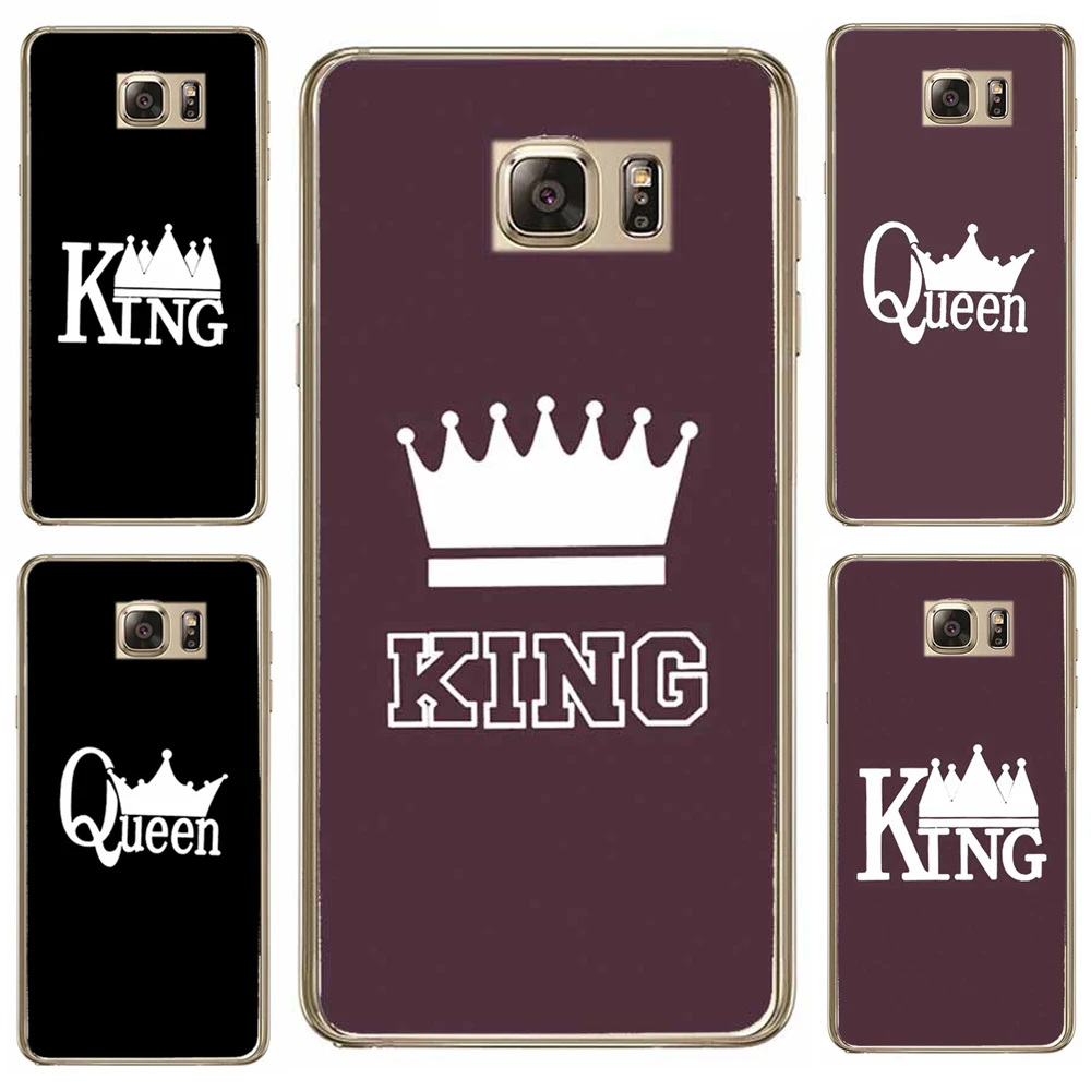 Чехол для SamSung S7 S8 плюс A7 A3 A5 2017 S6 края телефон чехол король и queen рисунком