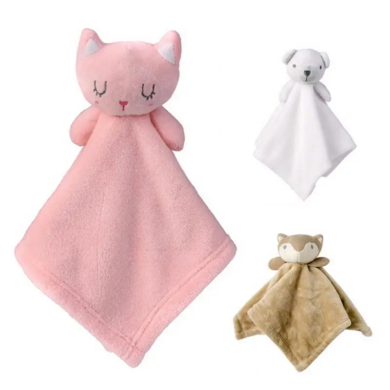 

Baby Security Blanket Soft Stuffed Animal Plush Security Blanket Soothing Toy for Baby Toddlers Kids AN88