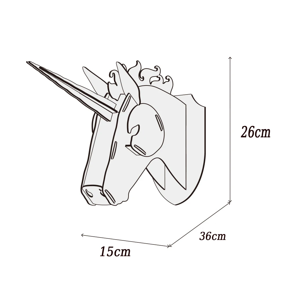 DIY 3D деревянные животные голова оленя художественная модель домашний офис Настенный декор держатели для хранения Единорог украшения дома аксессуары