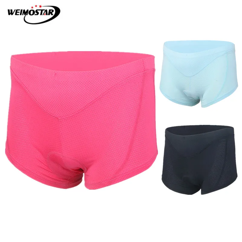 Weimostar roupa interior de ciclismo das mulheres 5d gel acolchoado mountain bike shorts mtb equitação do esporte da bicicleta underpant bermuda mujer