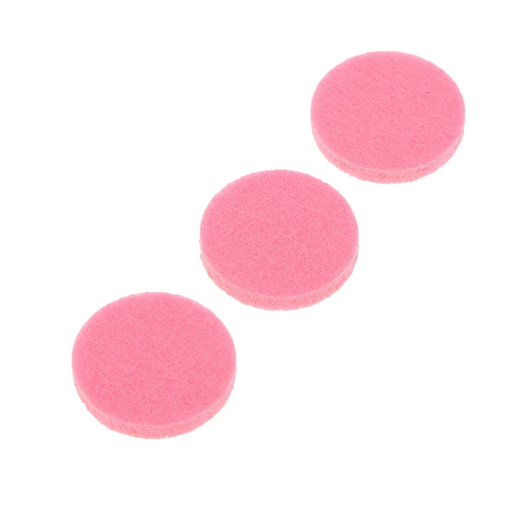 200Pcs 21mm Oil Pad Felt Pads Round Refill Pads for 25mm Perfume Locket Essential Oil Diffuser Locket Pendant Necklace Car Vent