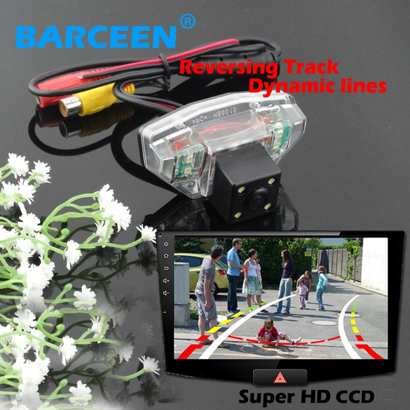 Wire car rear reversing camera bring Dynamic track line 170 wide angle plastic shell material fit for Honda CRV 2009 | Автомобили и