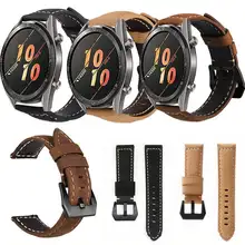 22 мм сменный мужской Т-образный кожаный ремешок для часов для huawei Watch GT Active Smartwatch ремешок на запястье носимые аксессуары для мужчин и женщин
