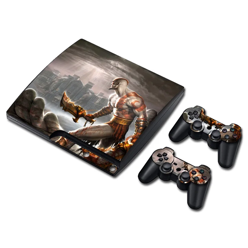 Game God of War Skin Sticker Decal for PS3 Slim PlayStation 3 Console and Controllers For PS3 Skins Sticker Vinyl