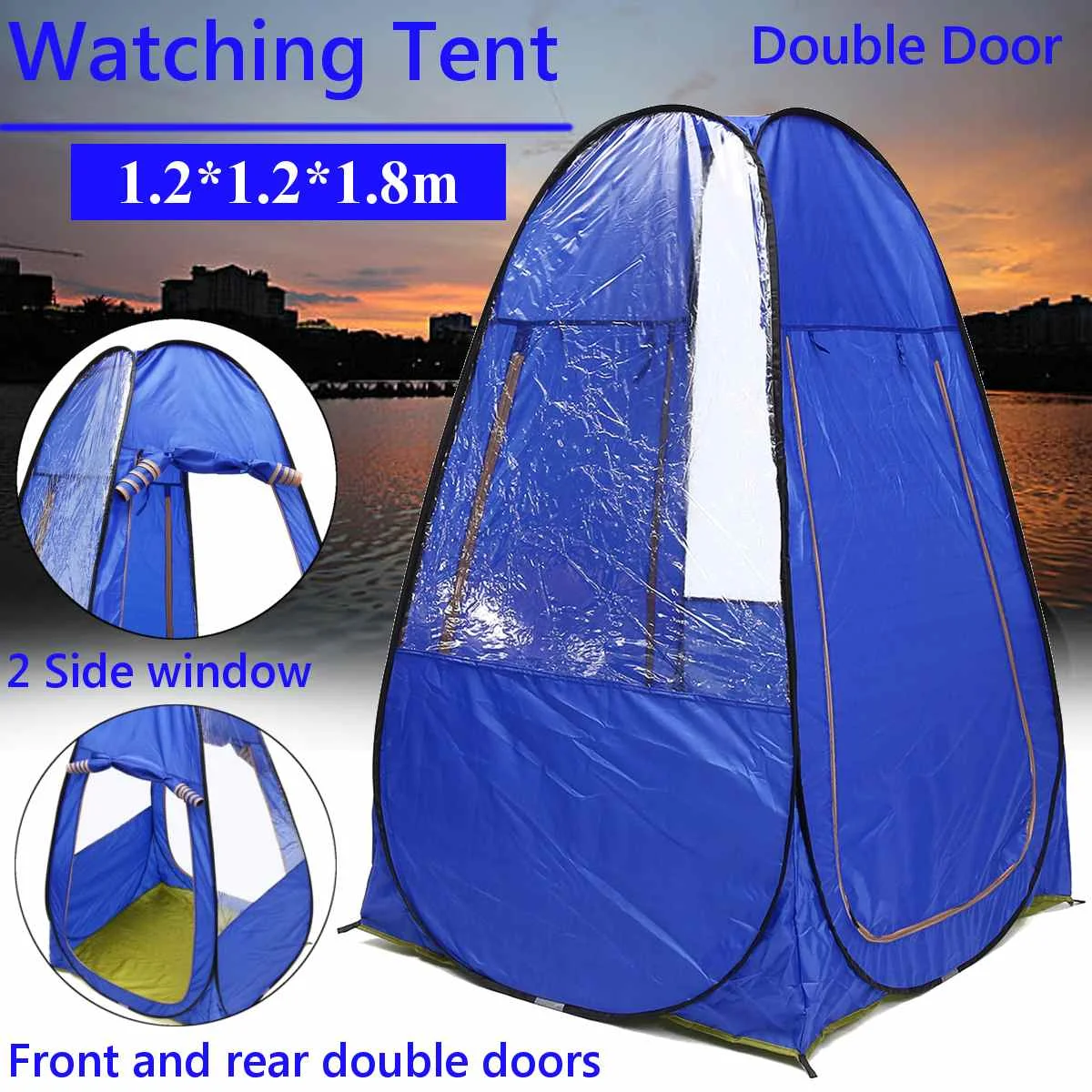 

Blue Changing Fitting Room Camping Tent Outdoor Portable Privacy Toilet Tent Shower Shelter Beach Fishing Tent