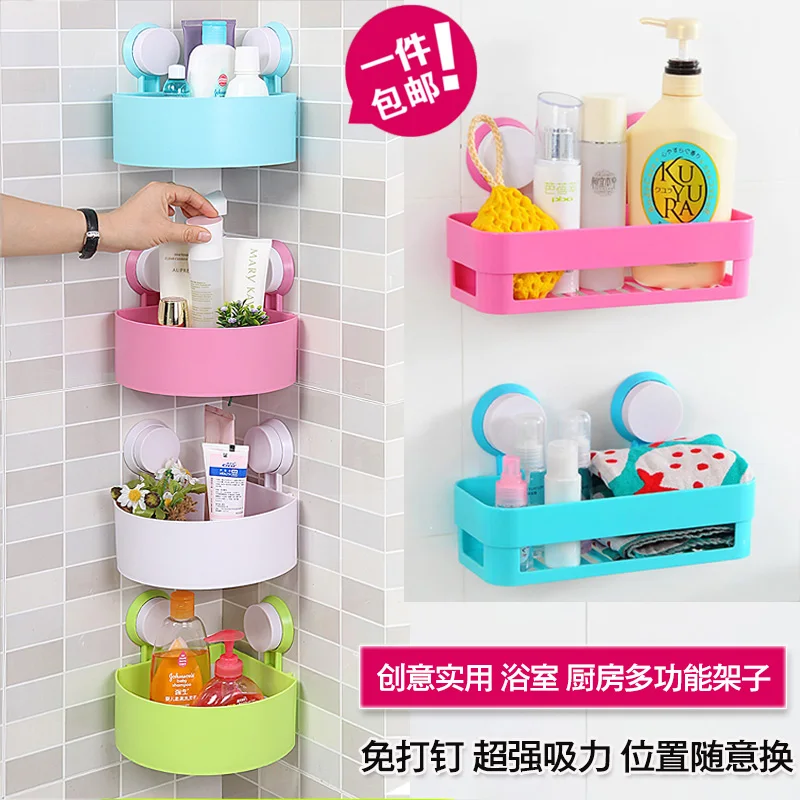 

Wall Shelf Kitchen Spice Organizer Storage Holder Rack Bathroom Rangement Accessories