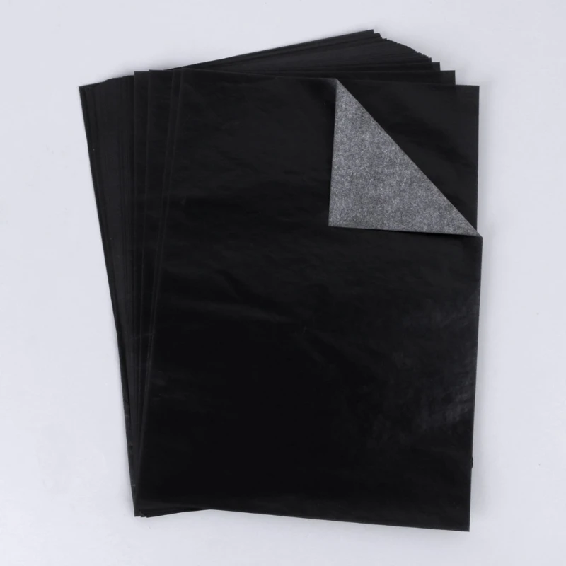 

100 Pcs Black Single Sided Carbon Papers Stencil Hand-pro Copier School Office