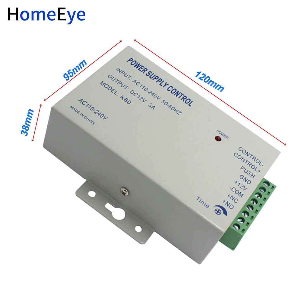 HomeEye AC 100-260V DC 12V 3A выключатель питания для система контроля допуска к двери переключатель время задержки Макс 15 секунд