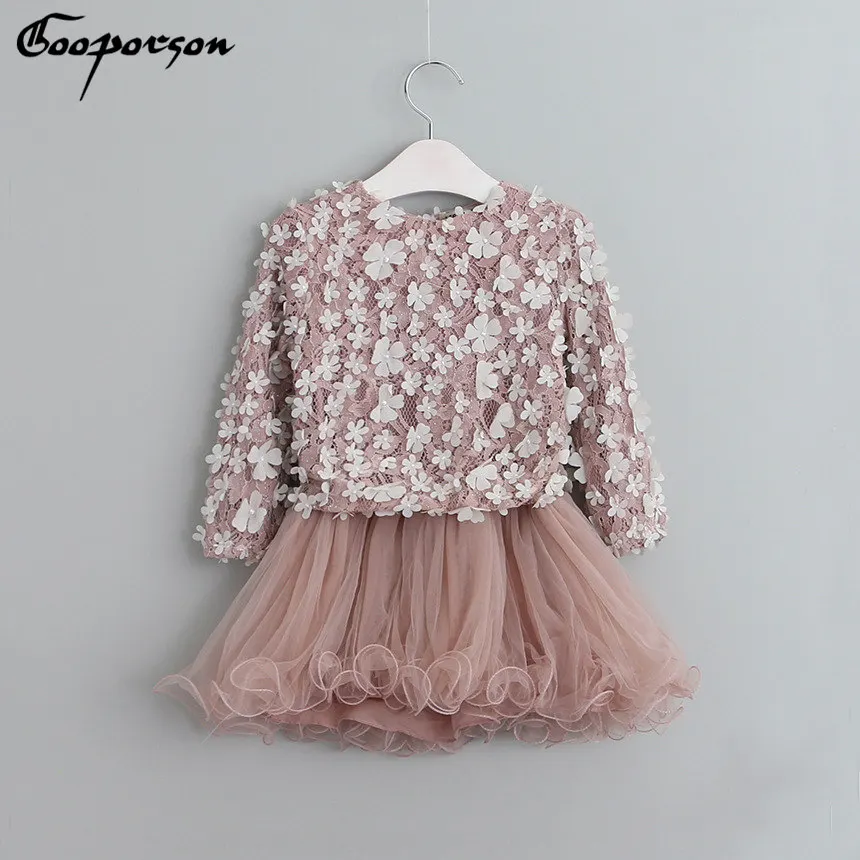 

High Quality Spring Girls Dress Baby Girls Princess Long Sleeve Tutu Dress 3-7y Toddler Girl's Clothes Summer Clothes