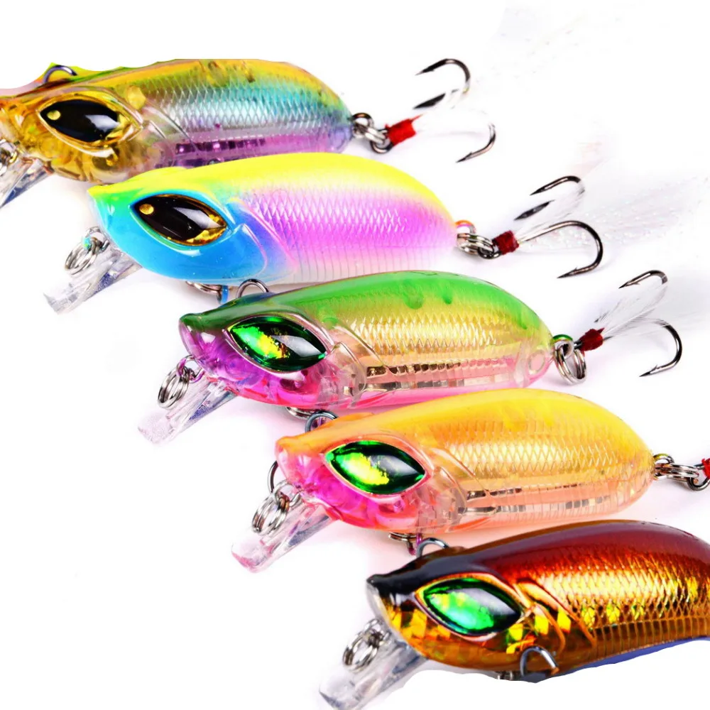 Brand Aorace 10pcs Fishing Lures Rattles Design 5.5cm/8.3g Wobblers