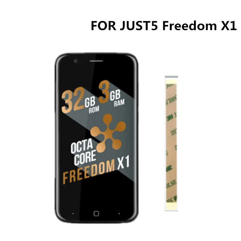 5,0 дюймов для JUST5 Freedom X1 сенсорный экран дигитайзер стекло сенсор+ ЖК-дисплей панель экран для JUST5 Freedom X1 сотовый телефон