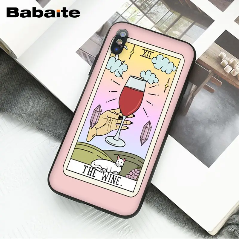 Babaite Египет таинственный Таро черный мягкий чехол для телефона Apple iPhone 8 7 6 6S Plus X XS