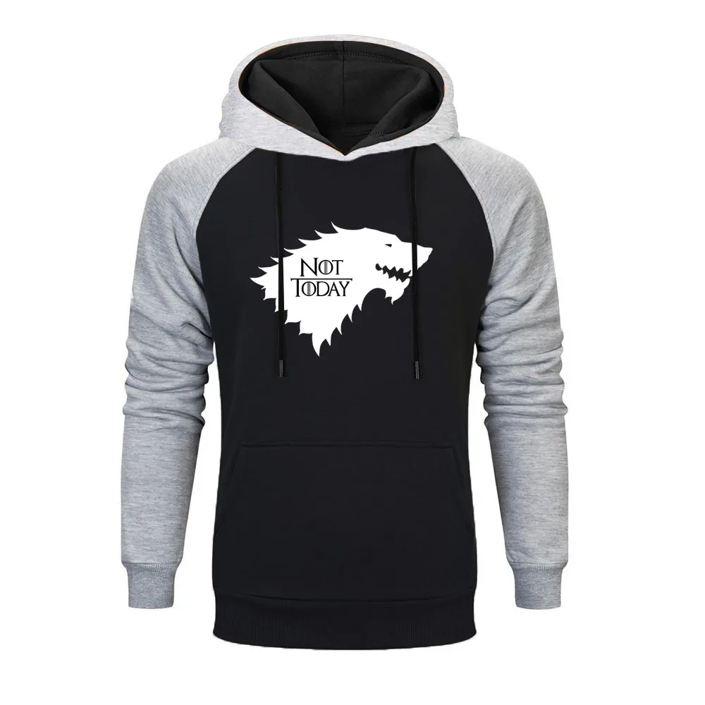 

Game Of Thrones Arya Stark Not Today Raglan Hoodies Mens Hoodies Harajuku Fashion Hip Hop Clothing Brand 2019 New Streetwear