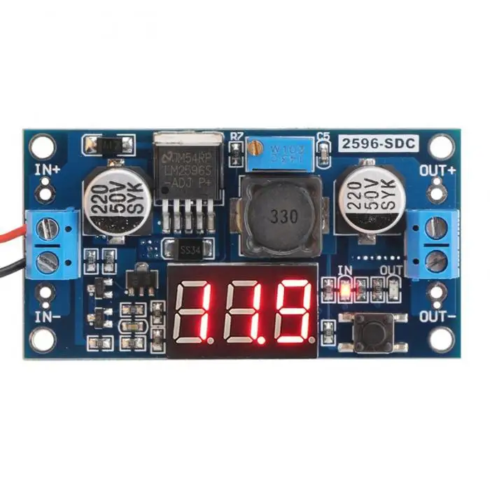 LM2596 аналоговый понижающий преобразователь DC-DC понижающий трансформатор регулятор напряжения Модуль 36 В 24 в 12 В до 5 В 2A мощность