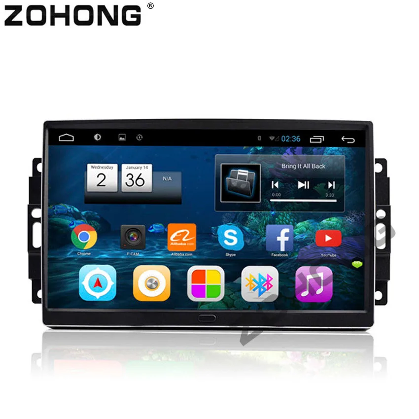 

1din 9inch IPS RAM 2G Android Car DVD Player GPS For Jeep Grand Cherokee Patriot Dodge Charger Chrysler 300C Navigation Radio BT